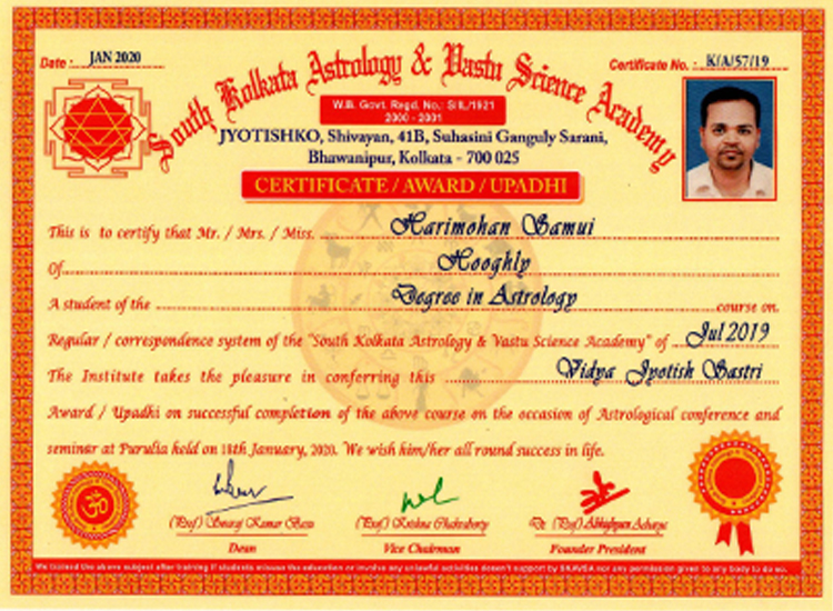 Astrology Certificate 1