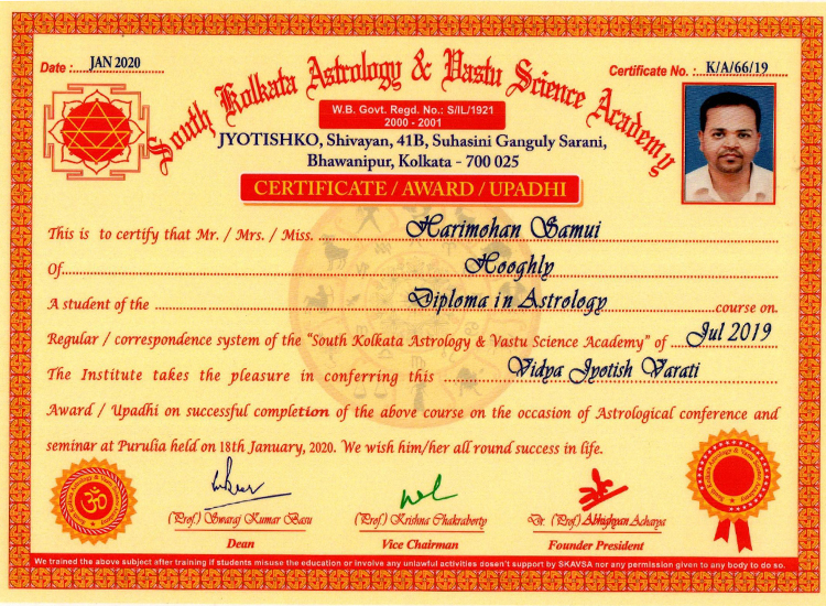 Astrology Certificate 2